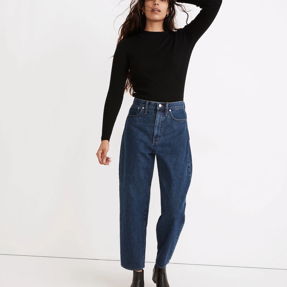 Madewell Balloon Jean 26 dark wash